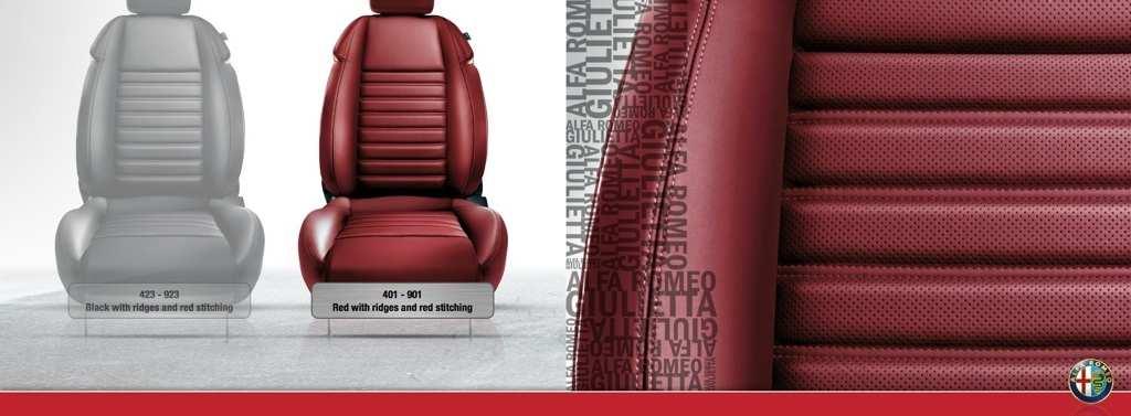 Alfa Giulietta interiör Läderklädsel Cannelloni hel-läder. Tillval 727.