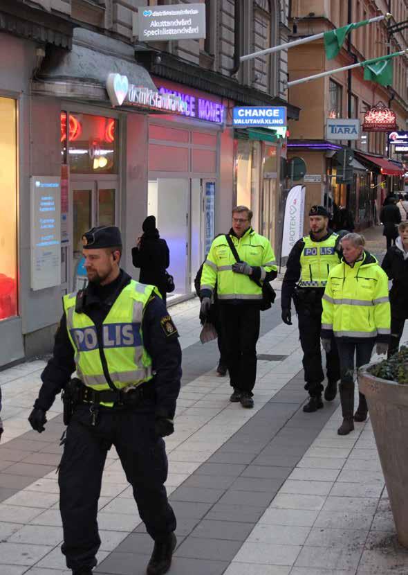 SAMARBETE MED POLISE Samverkan med Polisen i allt som rör ordning och trygghet i City.