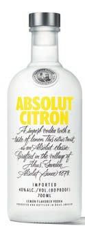 Absolut Vodka Nr 1002033 201,70 kr 70cl 12/kolli Nr 1002031 109,50 kr 35cl 12/kolli Nr 1002026 210,80 kr 12x5cl 10/kolli Ursprungsland Sverige Doft Ren doft med inslag av säd och en liten citruston.