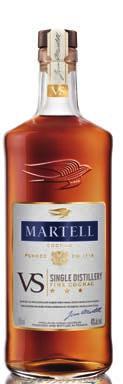 MARTELL FRANKRIKE COGNAC Martell VS Nr 1016834 303,90 kr 70cl 6/kolli Nr 1016832 174,20 kr 35cl 12/kolli Nr 1007395 320,70 kr 12x5cl 8/kolli Doft Mild och mjuk med inslag av färska druvor och toner