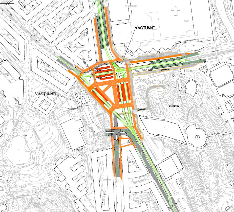 Bilaga till avtal om genomförande av Västsvenska paketet, Block 2 Bilaga 11 Projekt 409: Korsvägen, planering och projektering Projektet ingår i Kollektivtrafikomställning K2020 Översiktskarta: