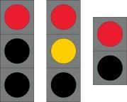 Bilaga 2 Trafikljussignaler 1 2 3 4 5 Fast rött ljus Fast grönt ljus Fast gult ljus Ljus med formen av en pil Rött ljus anger att fordon och spårvagnar inte får passera den primärsignal som avses i