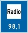 Informationsbyrå 9 G9 Första hjälpen G1 G2 G3 G4 G5 G6 G7 G8 Talet på märket anger den frekvens på vilken en radiostation regelbundet