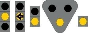 Gult blinkande ljus får även användas i anslutning till ett vägmärke för att göra märket mera synligt.