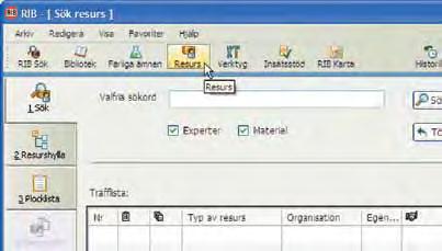 16 resurs Resurs [ 1 ] [ 1 ] Gå till Resurs genom att klicka på knappen Resurs.