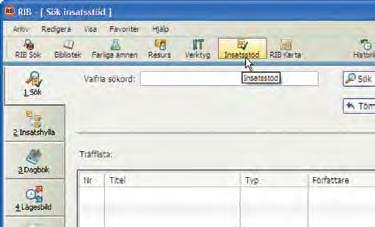 insatsstöd 19 Insatsstöd [ 1 ] [ 1 ] Gå till Insatsstöd genom att klicka på knappen Insatsstöd. Insatsstöd är främst till för användarens egna dokument och inmatningar.