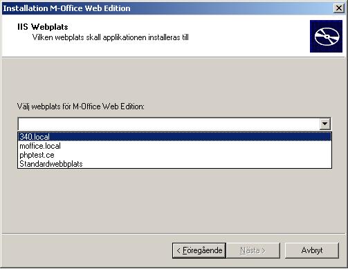 Installationsprogram Webbserver - Mobile Office Web Edition Installationsprogrammet för webbservern till Mobile Office Web Edition finns i \PBS\wts\service\mwesetup.