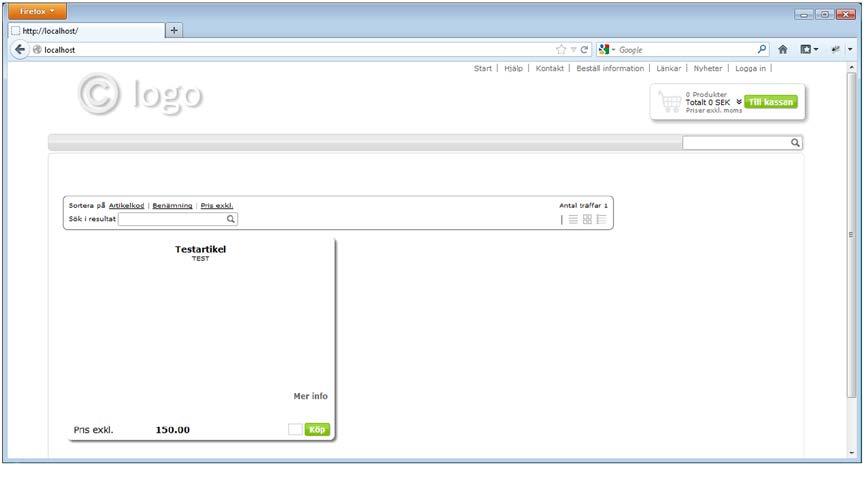 ELINEWS WEB.CONFIG Följande värden ska kontrolleras efter första uppskick: Nyckel Värde logdir logfilename loglevel logging Sökväg till katalogen där loggfilerna sparas.