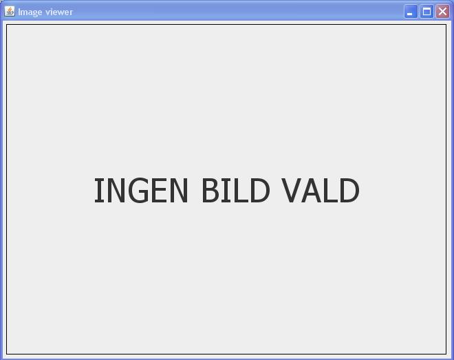 Uppgift 13b Uppgiften handlar om att visa bilder. I ett fönster (det högra) väljer användaren bild som ska visas i en JList-komponent. I det vänstra fönstret visas den valda bilden.