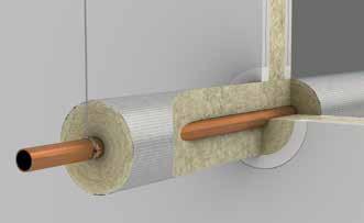 BRANDKLASS T O M EI 120 Rördiameter mm Rörtyp Isolertjocklek mm >10 42 Koppar, järn 20 80 110 Plastkomposit 20 80 BRANDISOLERING BRANDKLASS T O M EI 90 Rördiameter mm Rörtyp Isolertjocklek mm >42 54