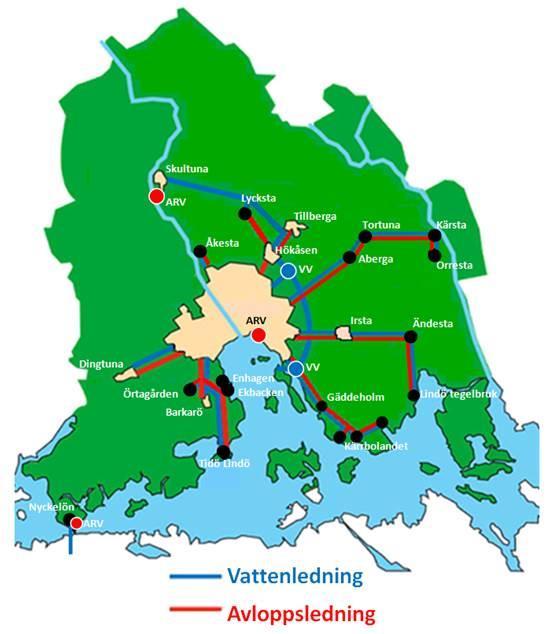 Vatten i Västerås Huvudmannaskapet finns i det kommunalägda bolaget Mälarenergi som även levererar el,