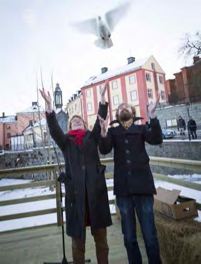 00 Fredslabbet är en installation av Andreas Hammar som kommer stå kvar i Rosénparken under hela året.