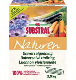 Substral naturen universalväxtnäring 100 procent naturlig växtnäring för alla växter i trädgården.