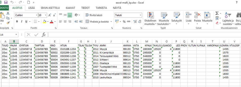 1. ATT OMVANDLA EN EXCEL-FIL TILL EN CSV-FIL OCH ÖVERFÖRA DEN TILL ENKÄTEN 1.1 ALLMÄNT OM ATT SKAPA EN CSV-FIL Du kan skapa och bearbeta en CSV-fil med de vanligaste kalkylprogrammen.