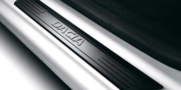 Interiör design 1. Instegslister Personifiera och skydda trösklarna med läckra instegslister med Dacia-emblem.