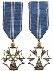 Cross of Merit, I class, in gilt silver and enamel, with neck ribbon. 283 ex.