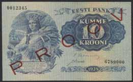 736 738 737 736 Pick 63s1 Estonia 10 krooni 1928.