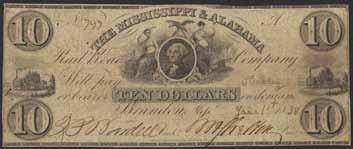 500:- 763 U.S.A. Locals 10 dollars 1838.