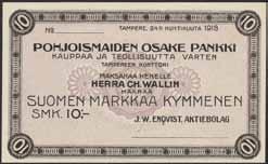 300:- 794 Pasanen 33 Finland World War I Emergency Issues. Suomen Yhdyspankki. Tampere.
