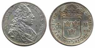 01/0 300:- Karl XII (1697-1718) 161 161 SM 29a 1 riksdaler 1718. 28,82 g.