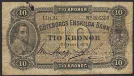 banken i Wenersborg. 10 kronor 1879.