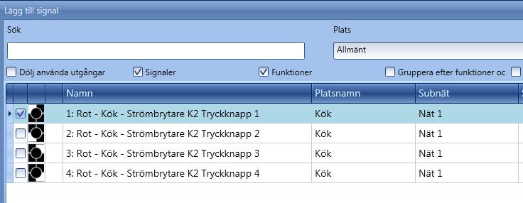 8. Stega vidare till utgång och välj dimmermodul på samma sätt.