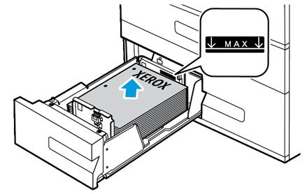 Papper och material 3. Bunta papperet mot magasinets bakre vänstra hörn.