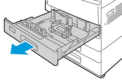 Papper och material 4. Kontrollera format, typ och färg på pekskärmen om du blir uppmanad om det på kontrollpanelen. Om du inte får en uppmaning om det ändrar du pappersinställningarna. a.