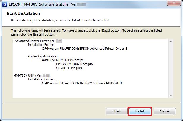 Installation Om du använder en dator med Windows 2000 startar installationen av Advanced Printer Driver Ver. 3.04 automatiskt efter att TM-T88V Utility installerats.