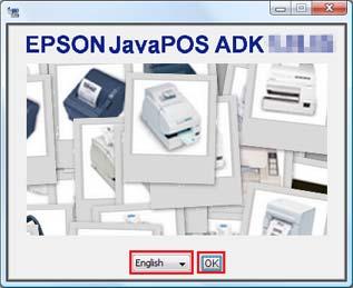 Installation D Skärmen EPSON JavaPOS ADK x.xx.x öppnas. Välj språk och klicka på OK. E F G H I J K L M Skärmen Introduction öppnas. Klicka på knappen Next (Nästa).