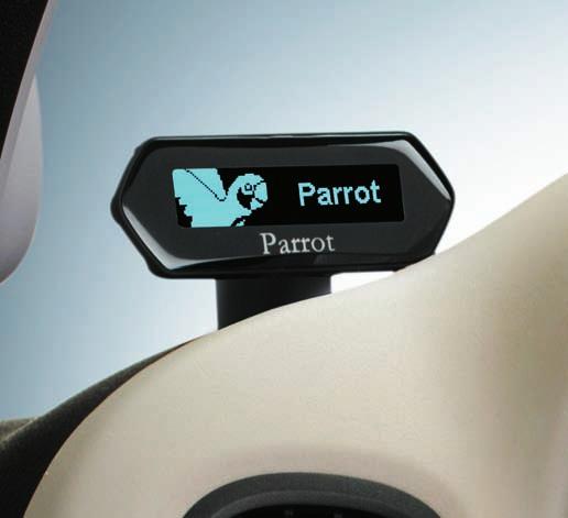 * Visas ej på bild PARROT MKI9100 Med färgdisplay. Parrot MKi9100 är ett Bluetooth hands-free system som kombinerar banbrytande telefonfunktioner med musik och iphone/ipod kapacitet.