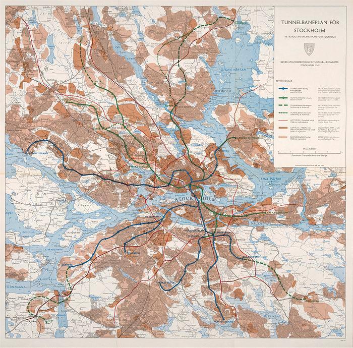 5 Tunnelbaneplan för Stockholm Generalplaneberedningens tunnelbanekommité i Stockholm 1965