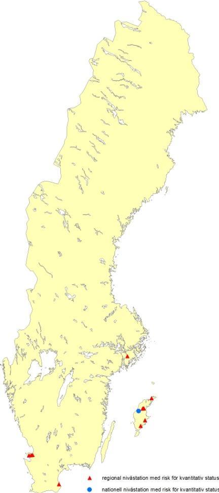 utpekade förekomsterna. Detta innebär att befintliga stationer till stor del kan representera förekomsterna som inte är utsatta för risk.