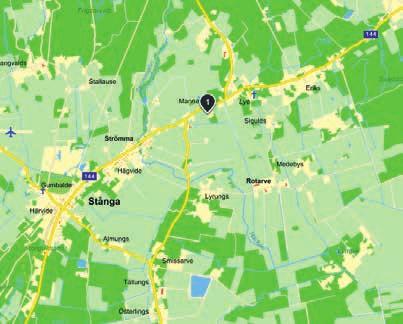 Allmänt om avstånd: Mellan gård och veterinär 2 km. Vägbeskrivning/ Avstånd centralort: 5 mil söder om Visby. Längs väg 144, mellan Lye kors och Stånga.