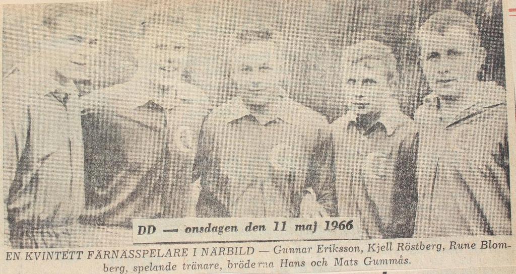 Färnäs hoppas på ungdomarna. Text: Tidningsurklipp DD Onsdagen 11 may, 1966, reporter sign Wepe.