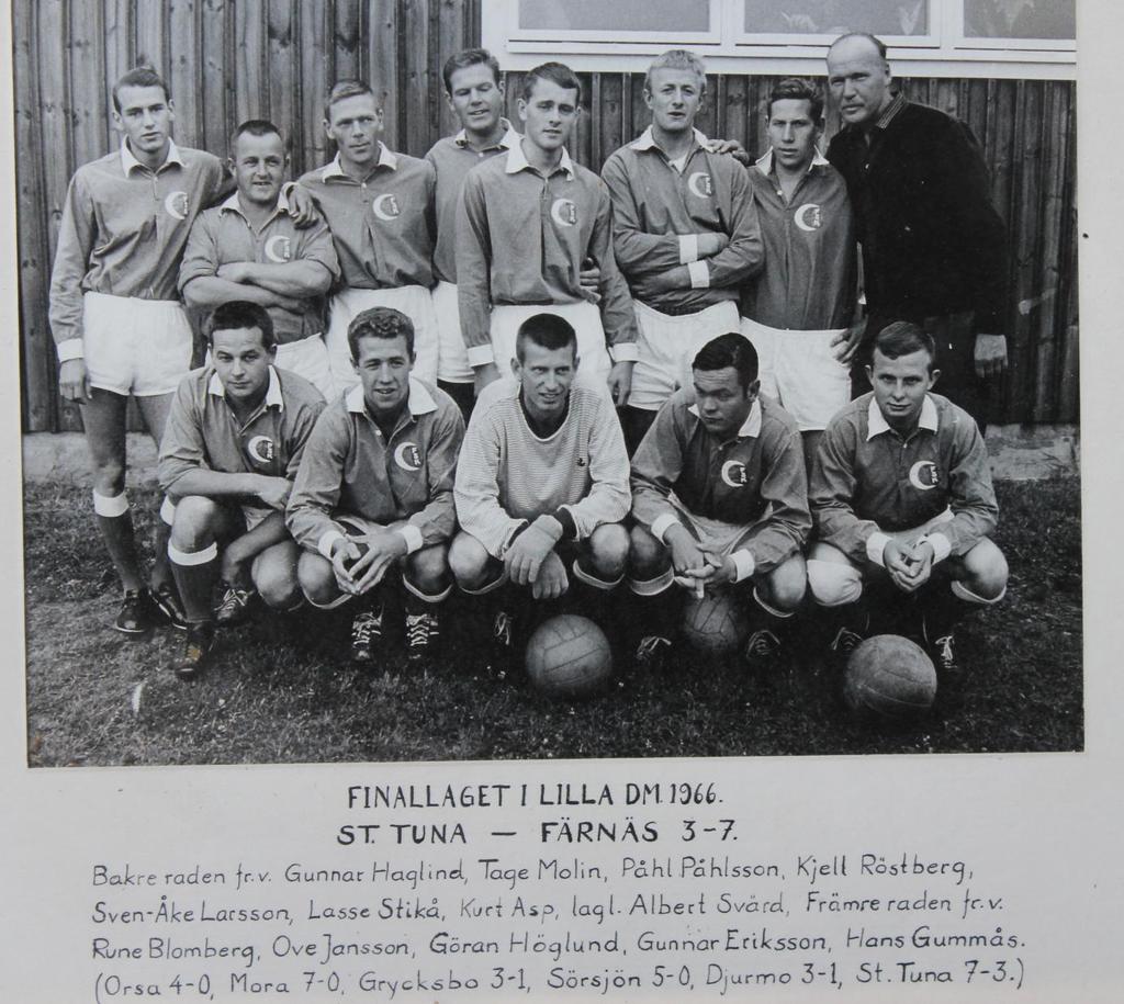 Färnäs vann lilla DM 1966. I lilla DM har även Leif Wahlberg och Lennart Ehlin deltagit men saknas på bilden. Final vinst över Stora Tuna, 7-3. Juniorserien 1966. Grupp 2.