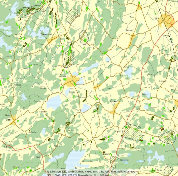 Sumpskogar: Länsstyrelsen Västra Götalands WebbGis/