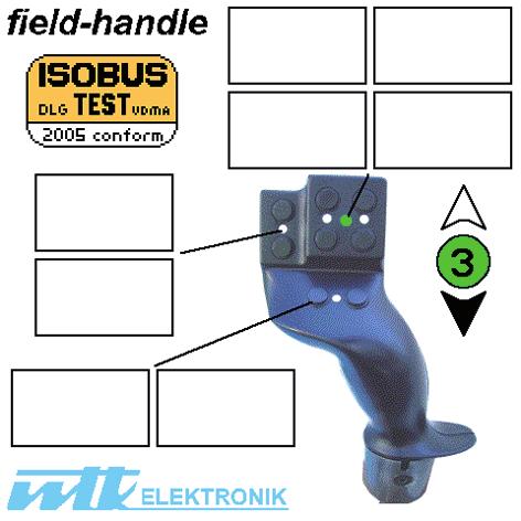 Tryck på den gröna frikopplingstangenten A0 på joystick och välj samtidigt önskad funktionstangent (1-8). 4.