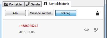 samtal, missade samtal och i