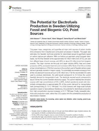 Results on available CO 2 sources in Sweden Tot 45 Mt CO 2 How much fuel can be produced?