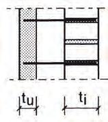 1.1.2 VÄGGAR I FLERA SKIKT MED UTVÄNDIGT SKIKT AV STENMATERIAL Utsida (t u )