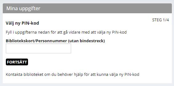 I login-portleten visas länken Glömt PIN-kod?
