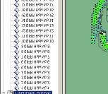på kartan är områdena för varje hål indikerade med en blå cirkel Klicka på Startknappen