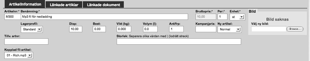 Är filen större än 1mb, eller om detta val inte är ibockat, laddar kund ner filen genom att gå in på sin kundprofil i din webbutik och klickar därefter på sin order.