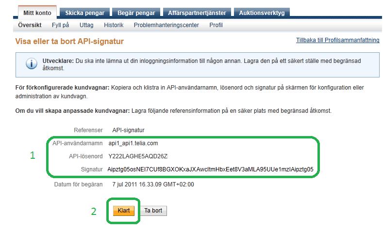 7.4. INSTÄLLNINGAR: BETALSÄTT 27 november 2017 Figur 7.12: Paypal Capture Manuell - Pengar dras inte automatiskt från kunds kort efter lagd order.