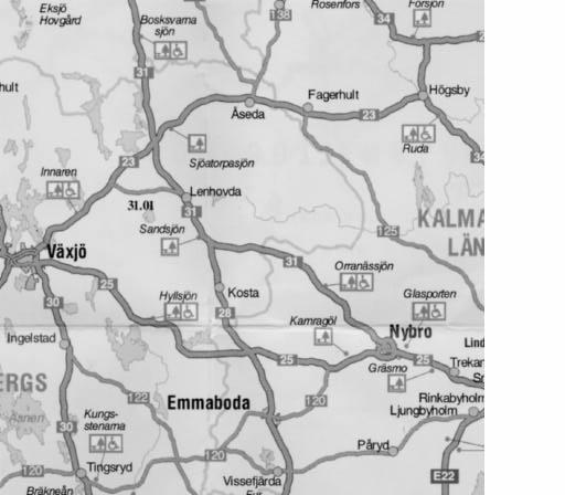 Mönsterås - Väg 602 södra anslutningen från väg E22 till väg 594, - väg 594 från väg 602 till väg 627, - väg 627 från väg 594 till väg E22, norra anslutningen.