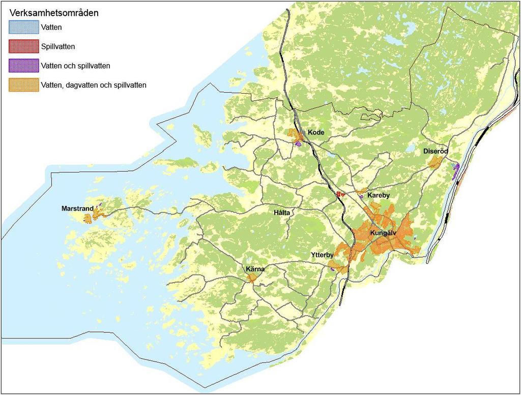 3 Allmän vatten- och avloppsförsörjning 3.1 Va-organisationen Kungälvs kommun ansvarar för den allmänna va-försörjningen och dess anläggningars utbyggnad, drift och underhåll.