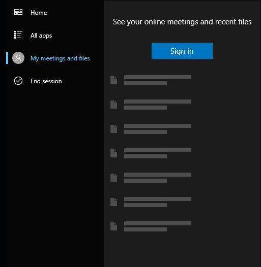 Mina möten och filer Logga in och få fullständig åtkomst till personliga möten och de senast använda dokumenten direkt i Start.