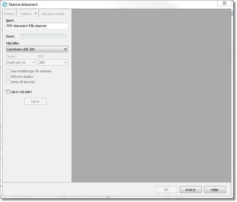 7. Namngivning vid skanning Det är nu möjligt att namnge dokument och bilagor direkt vid inskanning. 8. Starta skanning automatiskt Det fins en ny kryssruta i skannerdialogen, Läs in vid start.