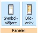 Paneler Du kan välja att ställa in om du vill dölja eller visa panelerna